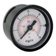 NOSHOK Pressure Gauge, 4" ABS Case, Copper Alloy Internals, 100 psi/kPa, 1/4 NPT Male Bottom Conn 40-100-100-psi/kPa